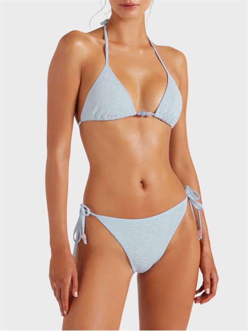 Gina triangle bikini with beads and adjustable ties HUNZA G | GINA29